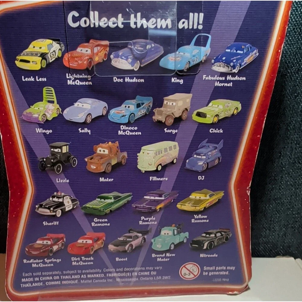 Mattel Disney Cars Lizzie Supercharged Diecast Unpunched Card New Factory Sealed